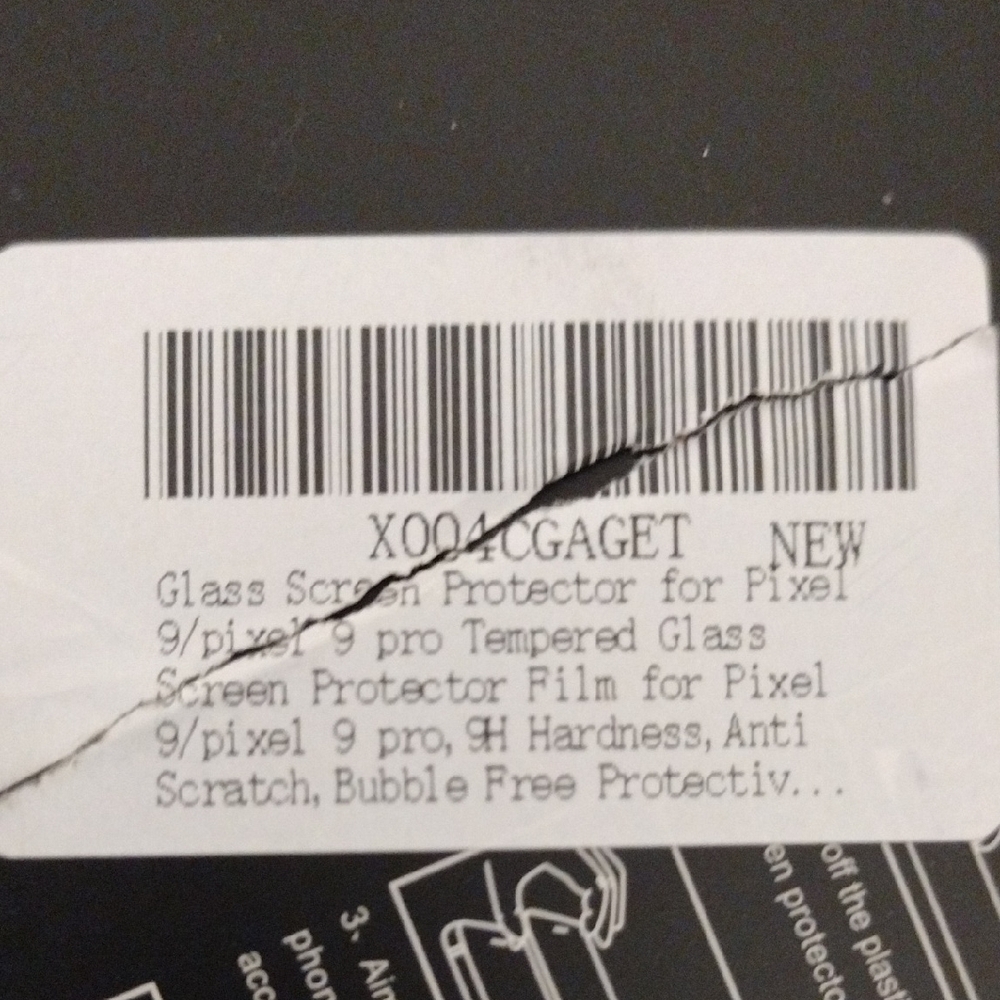 Black Tempered Glass Screen Protector - Picture 2 of 3